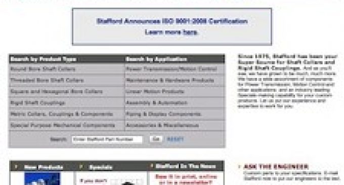 Stafford Manufacturing Corp. Receives ISO 9001:2008 Cert