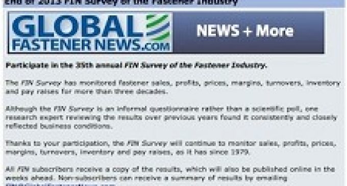 FIN Survey: How Did You and the Fastener Industry Do In 2013?