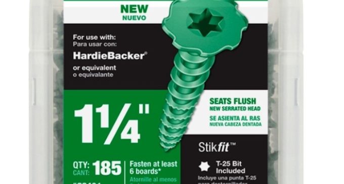 ITW Introduces Revamped Cement Board Screws