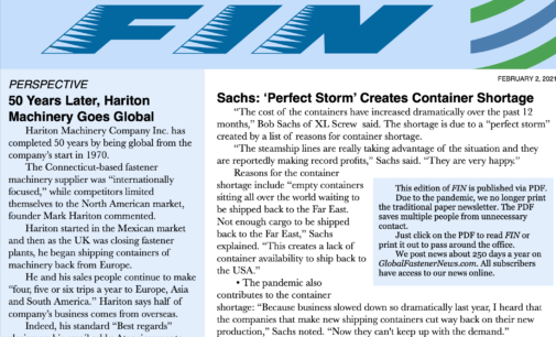 Fastener Industry News First Published July 10, 1979