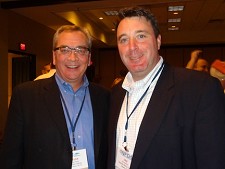 Pac-West president Russ Doran of Timberline Fasteners (left) and NFDA president Jay Queenin of Specialty Bolt & Screw.&nbsp;Photo by Tracey Lumia,&nbsp;Distributors Link&nbsp;magazine.