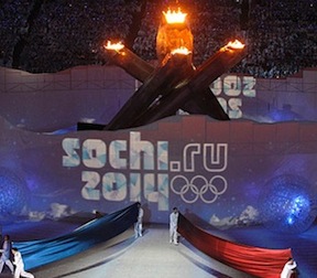A tribute to the 2014 Sochi Olympics during the closing ceremony of the Vancouver 2010 Winter Olympics. (Lucy Nicholson/REUTERS)